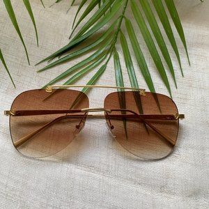 Classic Brown and Gold Aviators